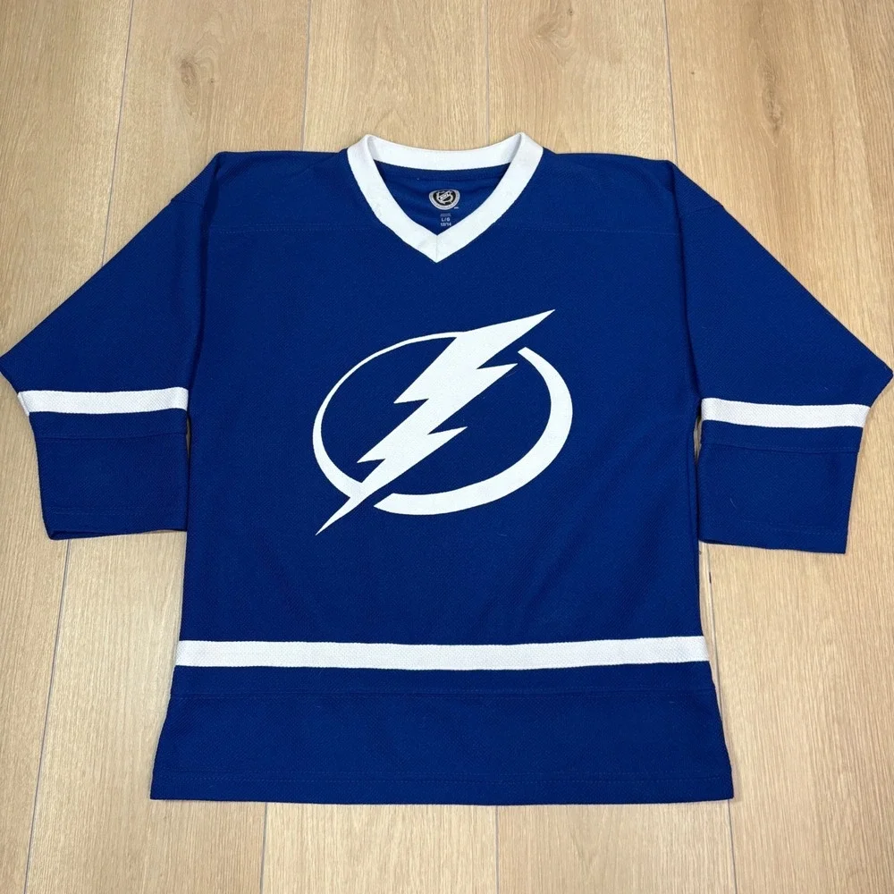 Tampa Bay Lightning Steven Stamkos #91 Youth Jersey Blue NHL Hockey Large 12/14